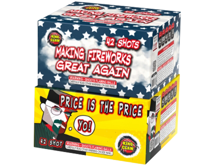 PRICE IS THE PRICE YO/MAKE FIREWORKS GREAT AGAIN COMBO 42 SHOT
